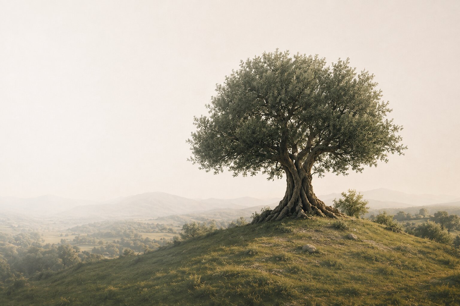 Alter Baum auf einem Hügel